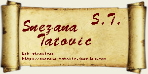 Snežana Tatović vizit kartica